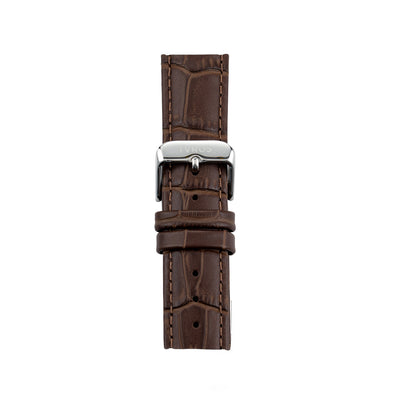 TVRUS 20mm brown leather strap